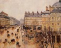 place du theatre francais rain effect Camille Pissarro